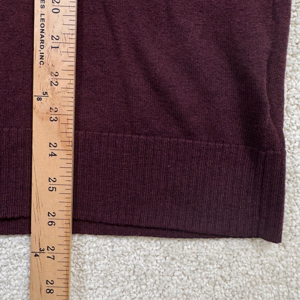 Smartwool Quarter Zip Merino Wool Blend Sweater Large Mens Burgundy - Picture 7 of 8